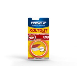 ADHESIF DOUBLE FACE KOLTOUT 2,5M X 19 MM CYANOLIT