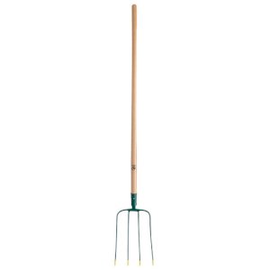 FOURCHE DOUILLE 4 DENTS 30CM MANCHE BOIS 130CM