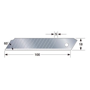 LAME DE CUTTER ENDURA BLADE 18 MM BTE 10