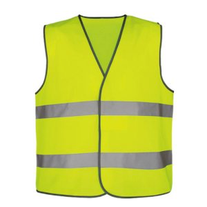 GILET HV NEON 2 BANDES CEINTURES JAUNE TU