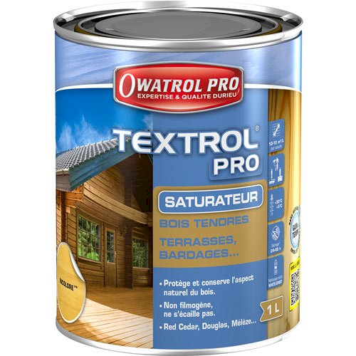 SATURATEUR BOIS EXTERIEUR INCOLORE TEXTROL 1L