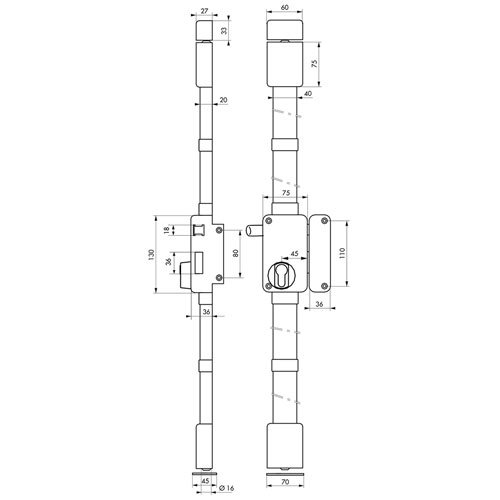 SERR APPL 3 PTS BELUGA VERT TIRAGE H2250MM DRTE 1